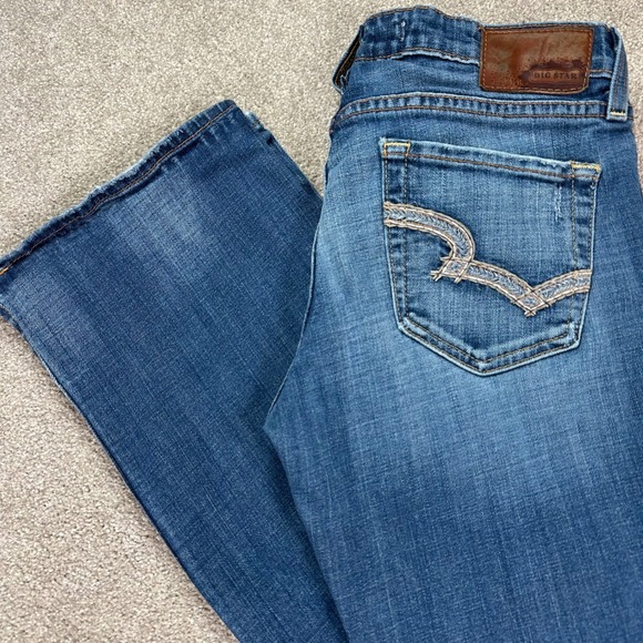 Big Star Remy Women's Jeans Size 30R Bootcut Low Rise Denim Blue pants Western - Picture 1 of 12